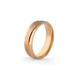 Aliança Eternis Contemporânea Amarelo Polido e Acetinado Sem pedra