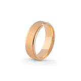 Aliança Eternis Contemporânea Amarelo Polido e Acetinado Sem pedra